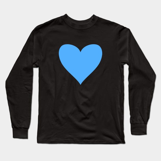 Blue Heart Long Sleeve T-Shirt by Zeeph